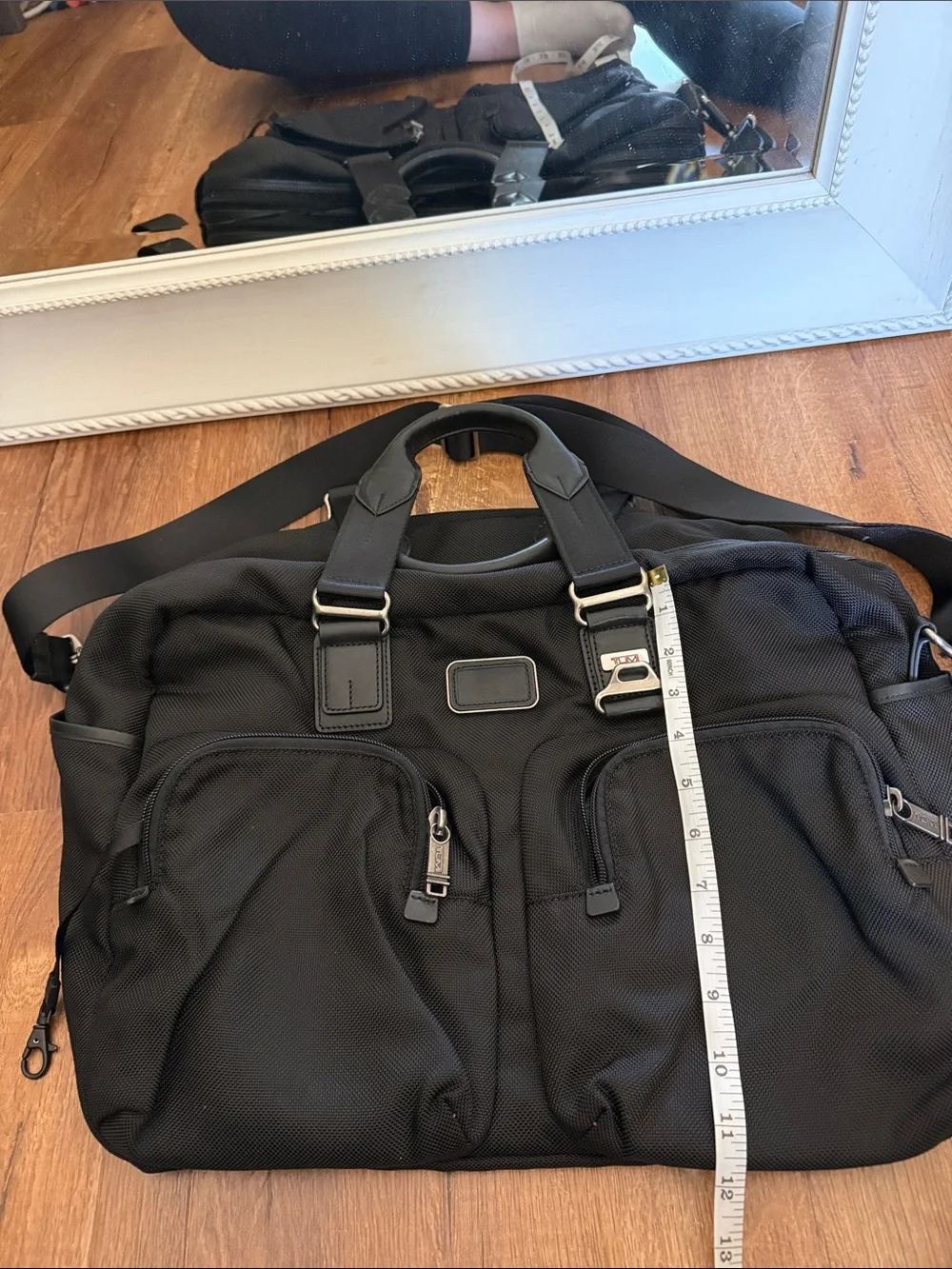 Tumi black Messenger Bag /tote